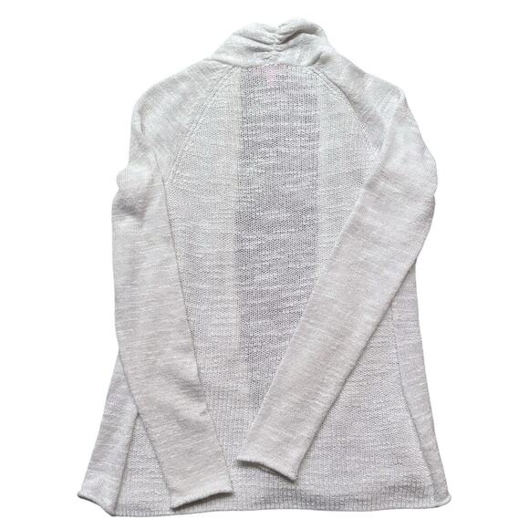 Lilly Pulitzer Open Front Roll Edge Cardigan Sweater XS White Lightweight Sheer - Picture 2 of 7